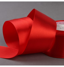 Лента атласная, 50 мм × 23 ± 1 м, цвет красный