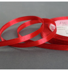 Лента атласная, 6 мм × 23 ± 1 м, цвет бордовый №48